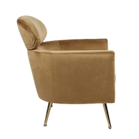 TESTA ARMCHAIR FABRIC GOLD METAL GOLD E1 PRC