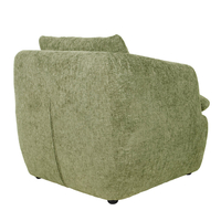 SQUARE ARMCHAIR FABRIC LIME PRC