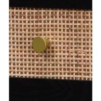 VIENNA COFFEE TABLE 1DRAWER CHIPBOARD WITH MELAMINE BLACK WITH RATTAN GOLD 120x59xH45cm E1 PRC