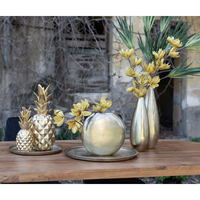 DROP VASE ALUMINIUM GOLD D17xH46cm IN