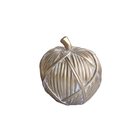 TRICOT POMME DECO APPLE POLYRESIN GOLD 12,5x12,5xH