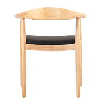 FUJI CHAIR WOOD RUBBERWOOD NATURAL BLACK FABRIC PRC