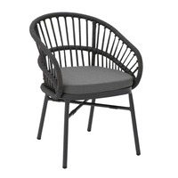 LUNA ARMCHAIR CUSHION ALUMINIUM GREY DARK 58x65xH78cm PRC