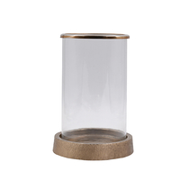 TITUL CANDLE HOLDER ALUMINIUM GLASS GOLD 16x16xH22
