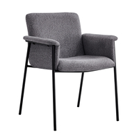 JAPO CHAIR FABRIC GREY METAL BLACK E1 PRC