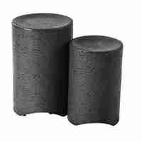 ROLE SIDE TABLE SET 2PCS ANTHRACITE 36x36xH56cm PR