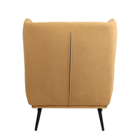 MONACO ARMCHAIR FABRIC MUSTARD WOOD RUBBERWOOD BLACK PRC
