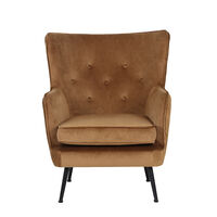 SERPATINA ARMCHAIR FABRIC GOLD METAL BLACK E1 PRC