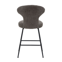 FUNGO STOOL BAR FABRIC GREY METAL BLACK E1 PRC