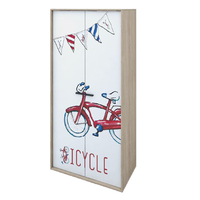 BICYCLE WARDROBE MELAMINE SONOMA WITH PATTERN 90x50xH190cm E1 EU