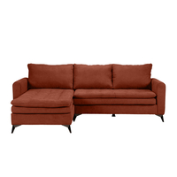 SCANDALO SOFA REVERSABLE CORNER EASY CLEAN FABRIC TERRACOTTA E1 EU