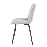 PRAGA CHAIR FABRIC GREY LIGHT METAL BLACK E1 PRC