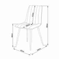 PRAGA CHAIR FABRIC PETROL METAL BLACK E1 PRC