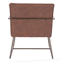 STANDBY ARMCHAIR VISITOR FABRIC BROWN METAL GUNMET