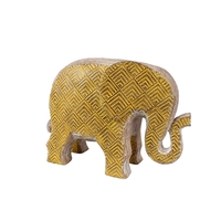 AFRICANA 1 DECO ELEPHANT POLYRESIN YELLOW 24,5x11x