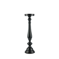 IONAS CANDLE HOLDER ALUMINIUM BLACK 15x15xH55cm IN