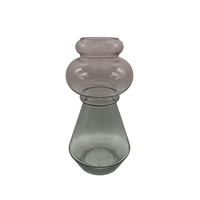 FORME VASE GLASS PINK GREEN D13,5xH27,5cm PRC