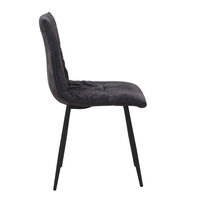 LINEA CHAIR FABRIC ANTRACITE METAL BLACK E1 PRC