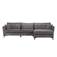 FOREVER SOFA CORNER RIGHT EASY CLEAN FABRIC GREY E1 EU