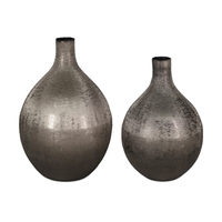 VERGE 1 VASE ALUMINIUM SMOKE BLACK D21,5xH35cm IN