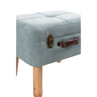 BABUS STOOL FABRIC GREY MINT PETROL E1 PRC