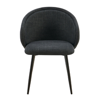 FIGARO CHAIR ARMCHAIR FABRIC ANTHRACITE METAL BLACK E1 PRC