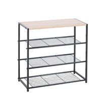 RAIL 3 SHOERACK 3SHELVES CHIPBOARD WITH MELAMINE SONOMA BLACK E1 PRC