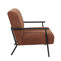 KIOTO ARMCHAIR FABRIC TERRACOTTA METAL BLACK PRC