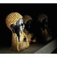 BABY BUDDHA 2 DECO BUDDHA POLYRESIN GOLD BLACK 11,