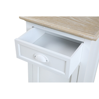 KIMOLOS NIGHTSTAND 1DOOR 1DRAWER LACQUERED MDF WHITE VENEER NATURAL E1 PRC