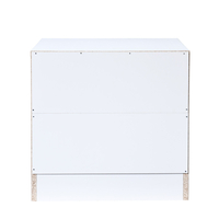 POLO NIGHTSTAND 2DRAWERS CHIPBOARD WITH MELAMINE CARTA WHITE E1 MY