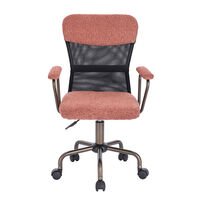 BELL CHAIR DESK FABRIC PUCE GUNMETAL 54x52xH92cm P