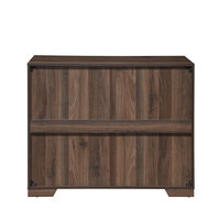 GROOVES PEDESTAL 3DRAWERS CHIPBOARD WITH MELAMINE CARTA WALNUT GREY E1 MY
