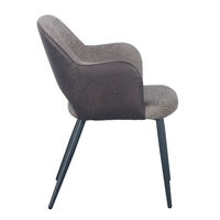 ASCOT CHAIR EASY CLEAN FABRIC BROWN DARK METAL BLACK E1 PRC