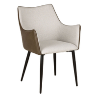 MALONE CHAIR ARMCHAIR EASY CLEAN FABRIC BEIGE OLIVE GREEN METAL BLACK E1 PRC