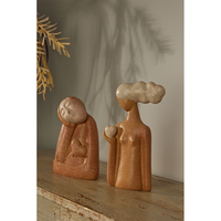 CHEVEU PINK 4 DECO FIGURE POLYRESIN TERRACOTTA GRE