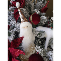 XMAS SANTA BLOOM GOLD 1 POLYFOAM WHITE GOLD 15x14x