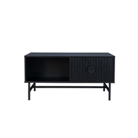 KIMONO COFFEE TABLE 1DRAWER MELAMINE BLACK METAL 100x59xH50,2cm E1 PRC