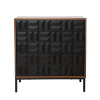 ZUMA PEDESTAL MELAMINE WALNUT METAL BLACK E1 PRC