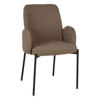 PETALS CHAIR FABRIC BROWN METAL BLACK PRC