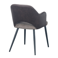 ASCOT CHAIR EASY CLEAN FABRIC BROWN DARK METAL BLACK E1 PRC