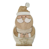 XMAS HEART DECO MDF NATURAL WHITE 17x5xH31,5cm PRC