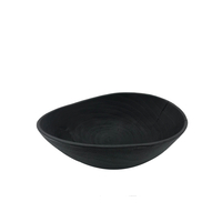 BULAT BOWL POLYRESIN BLACK 34x25,5xH14cm PRC