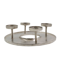 REDON DECO CANDLE HOLDER ALUMINIUM SILVER 42x42xH1