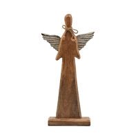 XMAS ANJO ANGEL WITH WINGS WOOD MANGO ALUMINIUM NA