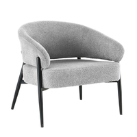 MORITZ ARMCHAIR FABRIC GREY METAL BLACK E1 PRC