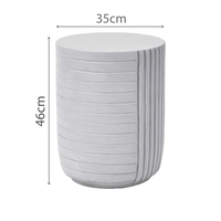 GEOMETRICAL 2 SIDE TABLE MgO WHITE 35x35xH46cm PRC