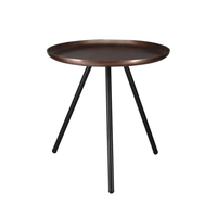 CALIPER 46 SIDE TABLE ALUMINIUM BLACK BLACK METAL 45x45xH46cm IN