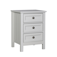 FRENCH NIGHTSTAND 3DRAWERS MDF GREY LIGHT E1 PRC