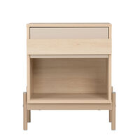 CAPPUCINO NIGHTSTAND CHIPBOARD WITH MELAMINE CARTA SONOMA METAL LATTE E1 PRC